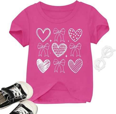 Toddler Valentine Shirt Boys Girls Valentines Day Tshirt Little Kid Funny Cute Graphic Tee Tops 2-7T in Saudi Arabia