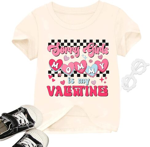 Toddler Valentine Shirt Boys Girls Valentines Day Tshirt Little Kid Funny Cute Graphic Tee Tops 2-7T in Saudi Arabia