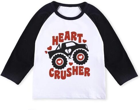Toddler Boys Girls Valentines Shirts I Love You Kids Long Sleeve Tees in Saudi Arabia