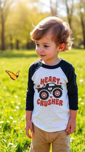 Toddler Boys Girls Valentines Shirts I Love You Kids Long Sleeve Tees in Saudi Arabia