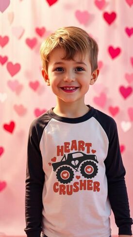 Toddler Boys Girls Valentines Shirts I Love You Kids Long Sleeve Tees in Saudi Arabia
