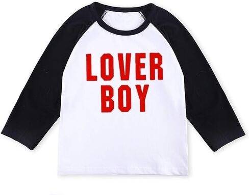 Toddler Boys Girls Valentines Shirts I Love You Kids Long Sleeve Tees in Saudi Arabia