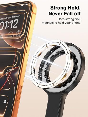 حامل ثلاثي آمن Mag لهاتف iPhone، رأس دوار 360 درجة للتصوير الأمامي والخلفي، عصا سيلفي 65 بوصة لهاتف iPhone Android مع جهاز تحكم عن بعد وحلقة معدنية، حامل ثلاثي القوائم للهاتف المغناطيسي لتسجيل الفيديو أثناء السفر in Kuwait