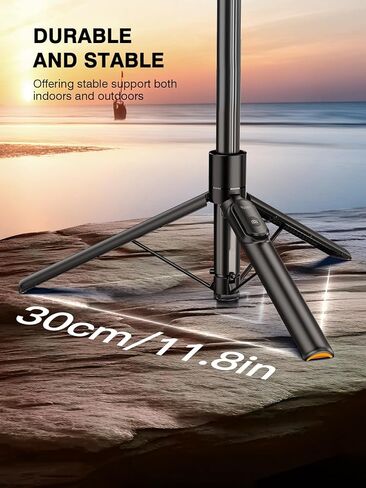 حامل ثلاثي آمن Mag لهاتف iPhone، رأس دوار 360 درجة للتصوير الأمامي والخلفي، عصا سيلفي 65 بوصة لهاتف iPhone Android مع جهاز تحكم عن بعد وحلقة معدنية، حامل ثلاثي القوائم للهاتف المغناطيسي لتسجيل الفيديو أثناء السفر in Kuwait