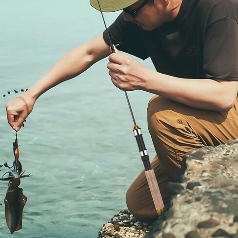 64cm Telescopic -Light Ice Fishing Rod: Carbon Coating, Multi-Color, Winter Fishing Tackle Tool in Saudi Arabia