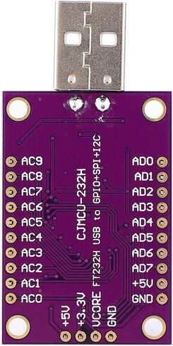 High Speed Multifunction USB to JTAG UART/FIFO SPI / I2C Module for Single Channel Serial/Parallel Ports with USB 2.0, MPSSE, 245 Parallel FIFO Mode in Kuwait