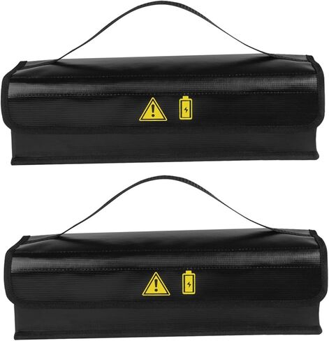 حقيبة بطارية Ebike 2 قطعة 16x5.5x5in حقيبة بطارية ليبو ذات سعة كبيرة مقاومة للانفجار مع مقبض مقاومة للحريق ومقاومة للماء للشحن والتخزين in Kuwait