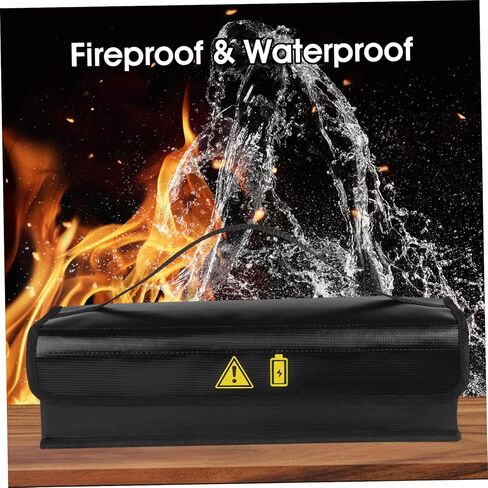 حقيبة بطارية Ebike 2 قطعة 16x5.5x5in حقيبة بطارية ليبو ذات سعة كبيرة مقاومة للانفجار مع مقبض مقاومة للحريق ومقاومة للماء للشحن والتخزين in Kuwait