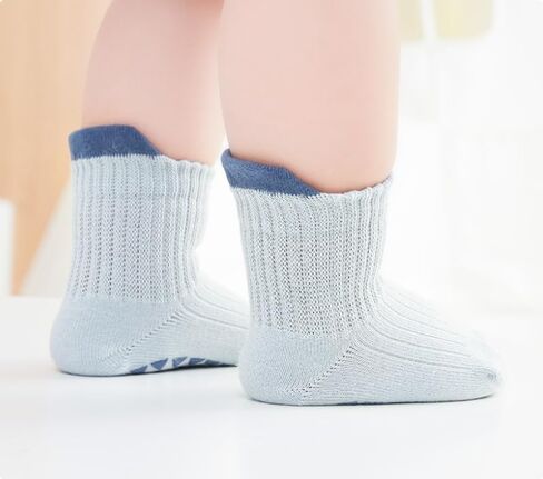 جوارب للأطفال الصغار - مقابض - جوارب قطنية غير قابلة للانزلاق - هدية - مقابض - جوارب للأطفال الأولاد والبنات والرضع 6 أزواج in Kuwait