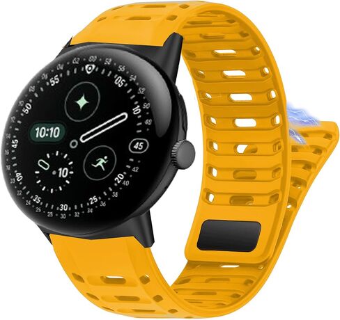 Lamshaw Compatible with Pixel Watch 4 45mm bands, New Sport Breathable Silicone Replacement Strap Watchband Compatible with Pixel Watch 4, 3 45mm, 3XL Smartwatch in Saudi Arabia