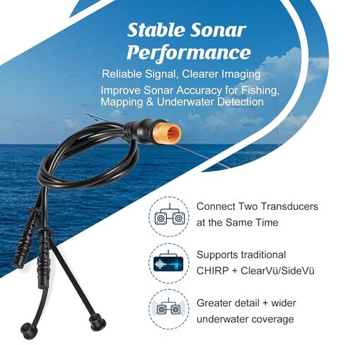 010-12234-05 Transducer Sensor Adapter Y-Cable, 12-Pin to Dual 4-Pin Splitter Cable Compatible with Garmin echoMAP 72sv 73sv 74sv 93sv 94sv, for Striker 7sv/9sv, for Striker Vivid 7sv/9sv in Saudi Arabia