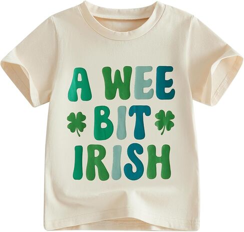 Toddler Baby St Patricks Day Shirt Short Sleeve Boys Girls Irish Tshirt 2T 3T 4T 5T 6T Tee Tops in Saudi Arabia