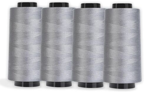 4 Pack Thread for Sewing 3000 Yards White Serger Thread Cones Polyester Thread for Sergers Machine and Overlock Quilting Sewing Machine in Kuwait