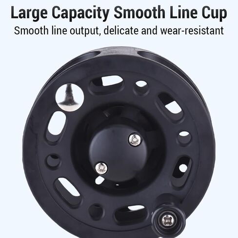 Plastic Fly Fishing Reel 60mm Lightweight Compact Sturdy Smooth Line Cup Ergonomic Handle for Freshwater Saltwater Fishing Outdoor Adventures in Saudi Arabia