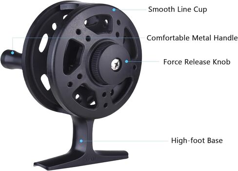 Plastic Fly Fishing Reel 60mm Lightweight Compact Sturdy Smooth Line Cup Ergonomic Handle for Freshwater Saltwater Fishing Outdoor Adventures in Saudi Arabia