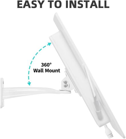 LCLCTEK® WiFi Extender Signal Booster البطارية الشمسية في الهواء الطلق، مدى طويل يصل إلى 300 قدم، الإنترنت 2.4G WiFi Extender Booster، Wireless Signal Booster WiFi Repeater 300Mbps، لجهاز توجيه مودم 2.4G (17 بوصة) in Kuwait