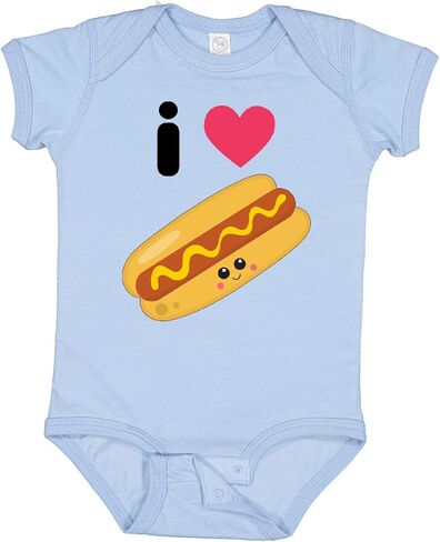 inktastic I Love Hot Dogs Baby Bodysuit in Saudi Arabia