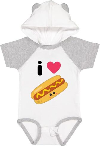 inktastic I Love Hot Dogs Baby Bodysuit in Saudi Arabia