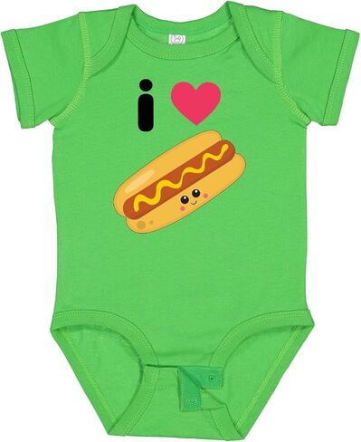 inktastic I Love Hot Dogs Baby Bodysuit in Saudi Arabia