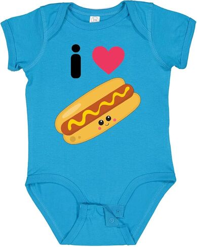inktastic I Love Hot Dogs Baby Bodysuit in Saudi Arabia