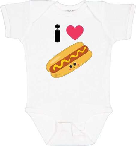 inktastic I Love Hot Dogs Baby Bodysuit in Saudi Arabia