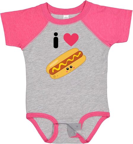 inktastic I Love Hot Dogs Baby Bodysuit in Saudi Arabia
