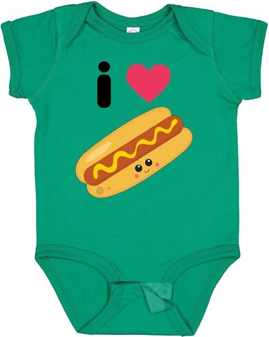 inktastic I Love Hot Dogs Baby Bodysuit in Saudi Arabia