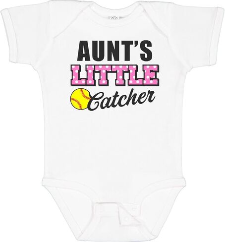 بدلة أطفال Inktastic Aunt's Little Catcher Softball in Kuwait