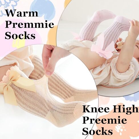 10 أزواج من جوارب KUNAL العالية للركبة لحديثي الولادة، جوارب مكشكشة من القطن لركبة الأطفال، خرطوم عالي للأطفال للفتيات والأولاد والرضع in Kuwait