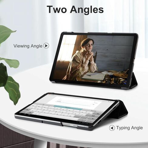 CoBak لهاتف Samsung Galaxy Tab A11+ Plus 11 بوصة 2025/A9+ Plus 2023 - غطاء ذكي من جلد البولي يوريثان لجهاز Tab A11+، هيكل صلب شفاف، زوايا رؤية متعددة، أسود in Saudi Arabia