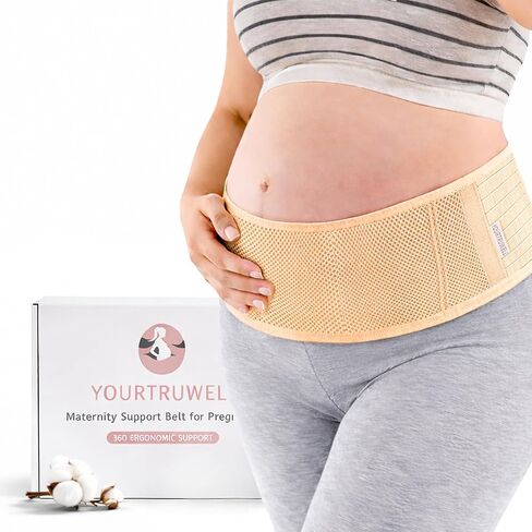 Pregnancy Belly Band for Pregnant Women – Soft, Breathable Maternity Support Belt for Back & Bump Support – Adjustable Belly Support Band – Black, One Size in Saudi Arabia