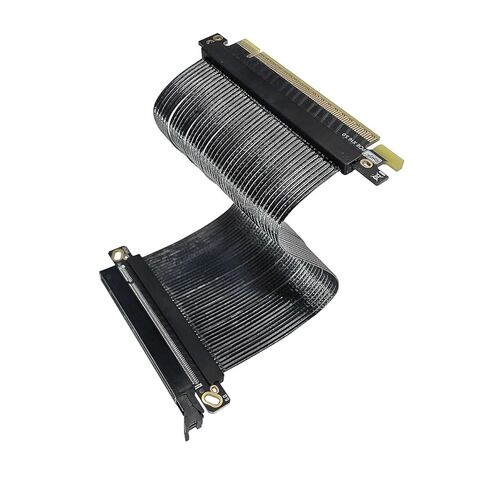 كابل تمديد GPU PCIe 5.0 X16 متوافق مع PCIe4. PCIe3. كابل تمديد GPU مسطح ومرن بتصميم عرض النطاق الترددي العالي Gen5 مطلي بالفضة in Kuwait