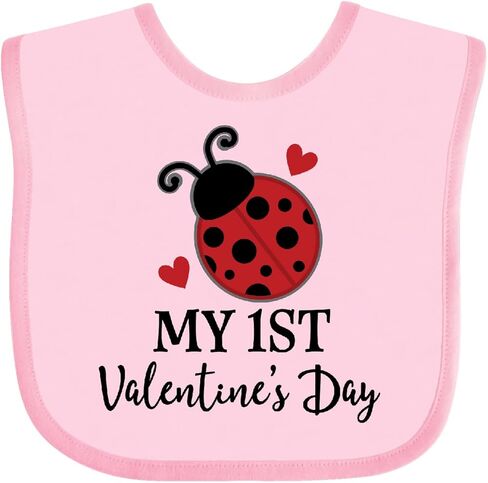 inktastic 1st Valentines Day Ladybug Baby Bib in Saudi Arabia