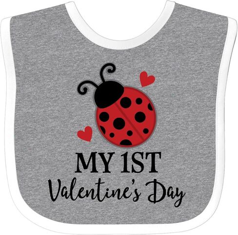 inktastic 1st Valentines Day Ladybug Baby Bib in Saudi Arabia