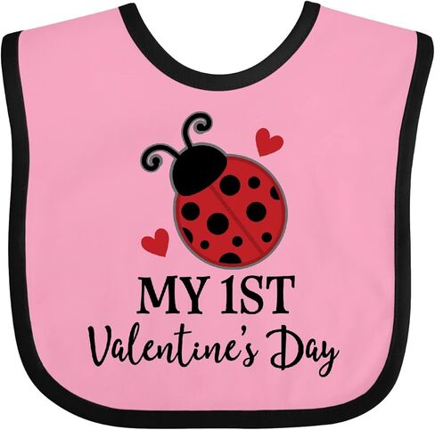 inktastic 1st Valentines Day Ladybug Baby Bib in Saudi Arabia