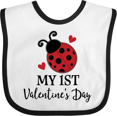 inktastic 1st Valentines Day Ladybug Baby Bib in Saudi Arabia