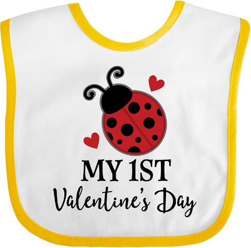 inktastic 1st Valentines Day Ladybug Baby Bib in Saudi Arabia
