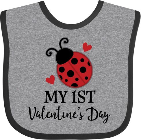 inktastic 1st Valentines Day Ladybug Baby Bib in Saudi Arabia