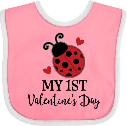 inktastic 1st Valentines Day Ladybug Baby Bib in Saudi Arabia
