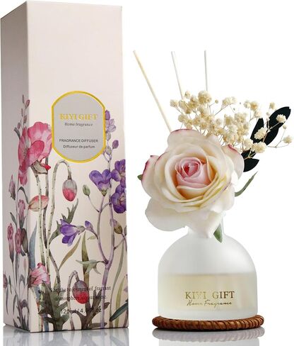 مجموعة ناشر أعواد القصب، ناشر معطر بوزن 4.06 أونصة مع 6 أعواد، عطر منزلي، ناشر أعواد عطرية لديكور رف الحمام (شاي جاردينيا الأبيض) in Saudi Arabia