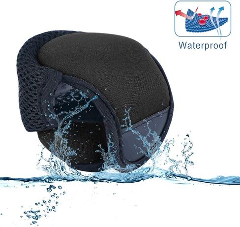 Baitcast Reels Cover Case, Breathable Baitcasting Reel Protector Soft Protective Cover For Fishing Wheels (Black) in Saudi Arabia