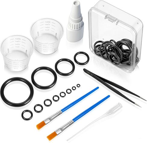 78 Pcs Rod Tip Repair Kit Fishing Rod Eyelet Repair Kit Includes 12 Sizes Fishing Pole Ceramic Guides Rings Replacement Glue Brushes and Measuring Cups in Saudi Arabia