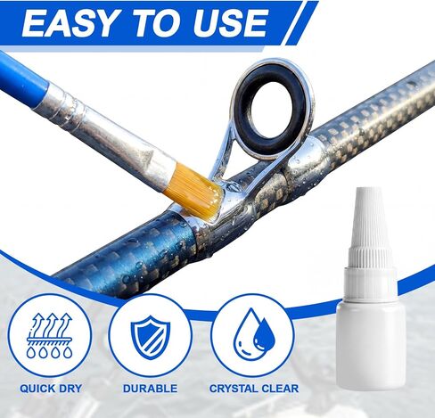 78 Pcs Rod Tip Repair Kit Fishing Rod Eyelet Repair Kit Includes 12 Sizes Fishing Pole Ceramic Guides Rings Replacement Glue Brushes and Measuring Cups in Saudi Arabia