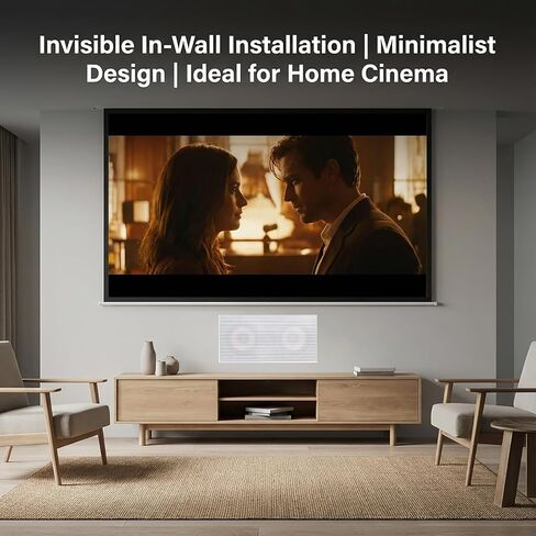 STUDIOFINIX Dual 5.25 Inch 2-Way in-Wall Speakers 160 Watts Flush Mount Home Stereo Speaker Dual Woofers Applicable to Home Theater,Indoor,Office,Kitchen, Living Room, Bedroom (White) in Kuwait