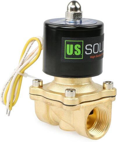 U.S. Solid 1" NPT Brass Electric Solenoid Valve 110V AC Normally Closed NBR in Kuwait