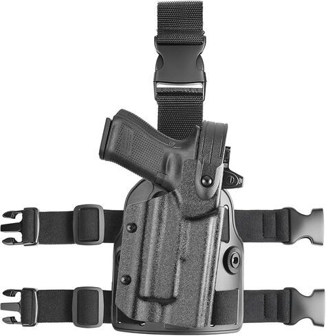 حافظة WARRIORLAND Drop Leg لـ Glock 17/19 Gen 3-5، 22/23/31/32 Gen 3-4، 19X/44/45 مع TLR-1/HL - حافظة Kydex لواجب الاحتفاظ بالمستوى الثاني، قطع بصري، منصة بوليمر قابلة للتعديل، اليد اليمنى in Kuwait