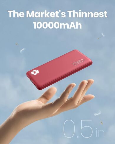 INIU Portable Charger, USB C Slimmest Triple 3A High-Speed 10000mAh Phone Power Bank, Flashlight External Battery Pack Compatible with iPhone 16 15 14 13 12 11 X Samsung S21 S20 Google LG iPad, etc in Saudi Arabia