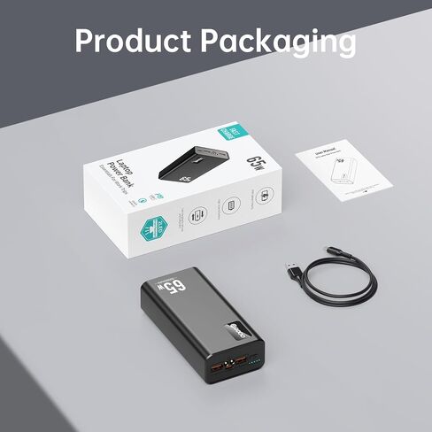 بنك الطاقة PSOOO بقدرة 50000 مللي أمبير في الساعة بقدرة 65 وات، شاحن محمول، حزمة بطارية خارجية للتخييم في الهواء الطلق، المنزل والمكتب. طاقة احتياطية في حالات الطوارئ للهواتف الذكية والأجهزة اللوحية وأجهزة الكمبيوتر المحمول in Kuwait