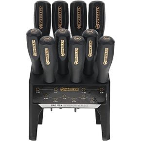 مجموعة ويلر 30 قطعة SAE/Metric Hex وTorx P-Handle لبندقية مسدس مسدس إعادة بناء وصيانة، أسود، أصفر، رمادي in Kuwait