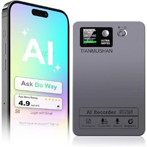 AI Voice Recorder, Supports 152 Languages, 64GB Memory APP Control Audio Recorder for Lectures, Meetings, Calls,AI Noise Cancellation Technology,Built-in Magnetic Ring,Mini Transcriber with Summary. in Saudi Arabia